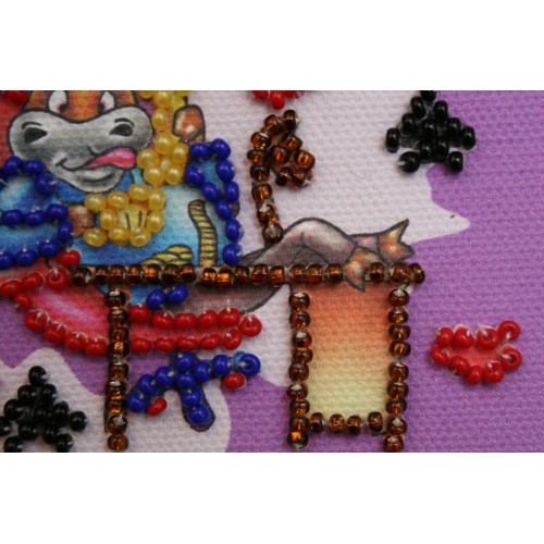 Magnets Bead embroidery kit Taurus, AMA-102 by Abris Art - buy online! ✿ Fast delivery ✿ Factory price ✿ Wholesale and retail ✿ Purchase Kits for embroidery magnets with beads on canvas