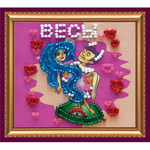 Magnets Bead embroidery kit Libra, AMA-107 by Abris Art - buy online! ✿ Fast delivery ✿ Factory price ✿ Wholesale and retail ✿ Purchase Kits for embroidery magnets with beads on canvas