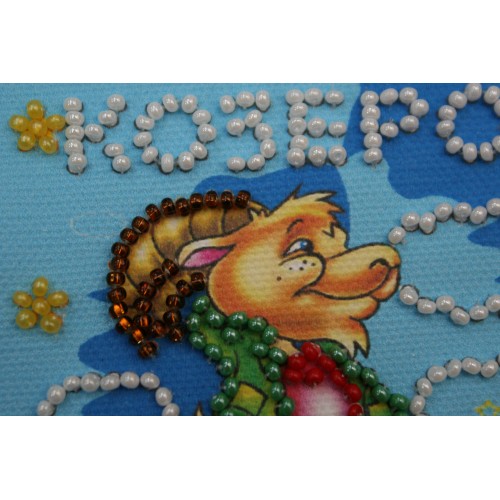 Magnets Bead embroidery kit Capricorn, AMA-110 by Abris Art - buy online! ✿ Fast delivery ✿ Factory price ✿ Wholesale and retail ✿ Purchase Kits for embroidery magnets with beads on canvas