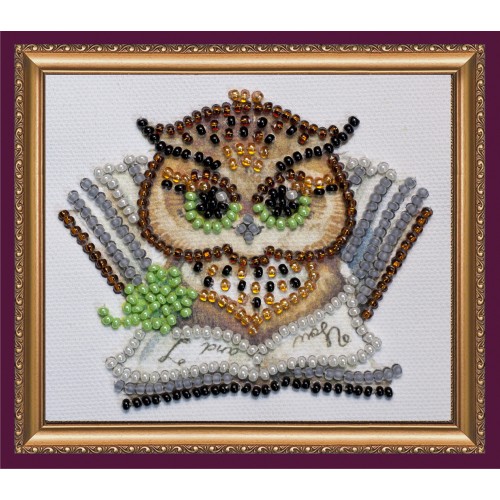 Magnets Bead embroidery kit Owl – 7, AMA-119 by Abris Art - buy online! ✿ Fast delivery ✿ Factory price ✿ Wholesale and retail ✿ Purchase Kits for embroidery magnets with beads on canvas