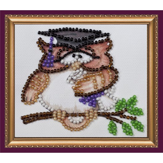 Magnets Bead embroidery kit Owl – 8, AMA-120 by Abris Art - buy online! ✿ Fast delivery ✿ Factory price ✿ Wholesale and retail ✿ Purchase Kits for embroidery magnets with beads on canvas
