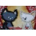 Magnets Bead embroidery kit Catty tea time, AMA-122 by Abris Art - buy online! ✿ Fast delivery ✿ Factory price ✿ Wholesale and retail ✿ Purchase Kits for embroidery magnets with beads on canvas