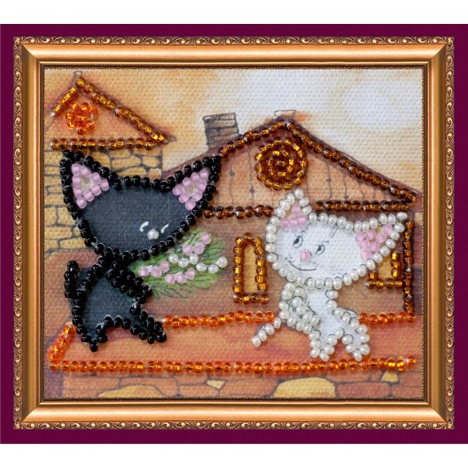 Magnets Bead embroidery kit On the roof, AMA-124 by Abris Art - buy online! ✿ Fast delivery ✿ Factory price ✿ Wholesale and retail ✿ Purchase Kits for embroidery magnets with beads on canvas