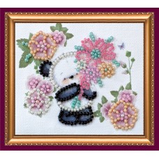Magnets Bead embroidery kit Bear's greeting