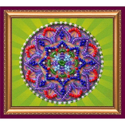 Magnets Bead embroidery kit Oriental pattern - 2, AMA-132 by Abris Art - buy online! ✿ Fast delivery ✿ Factory price ✿ Wholesale and retail ✿ Purchase Kits for embroidery magnets with beads on canvas