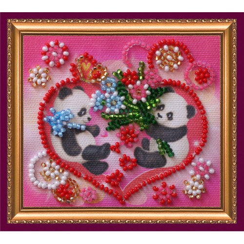 Magnets Bead embroidery kit Saint Valentines Day, AMA-134 by Abris Art - buy online! ✿ Fast delivery ✿ Factory price ✿ Wholesale and retail ✿ Purchase Kits for embroidery magnets with beads on canvas