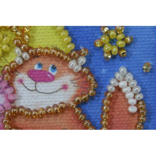 Magnets Bead embroidery kit Roof love, AMA-135 by Abris Art - buy online! ✿ Fast delivery ✿ Factory price ✿ Wholesale and retail ✿ Purchase Kits for embroidery magnets with beads on canvas