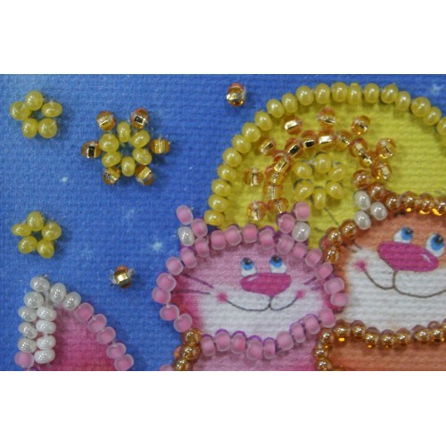 Magnets Bead embroidery kit Roof love, AMA-135 by Abris Art - buy online! ✿ Fast delivery ✿ Factory price ✿ Wholesale and retail ✿ Purchase Kits for embroidery magnets with beads on canvas
