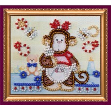 Magnets Bead embroidery kit Little monkey