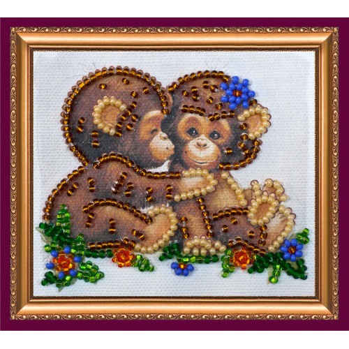 Magnets Bead embroidery kit Inseparables, AMA-140 by Abris Art - buy online! ✿ Fast delivery ✿ Factory price ✿ Wholesale and retail ✿ Purchase Kits for embroidery magnets with beads on canvas