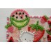 Magnets Bead embroidery kit Kittens in strawberry, AMA-144 by Abris Art - buy online! ✿ Fast delivery ✿ Factory price ✿ Wholesale and retail ✿ Purchase Kits for embroidery magnets with beads on canvas