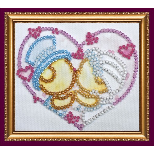 Magnets Bead embroidery kit Just married bears, AMA-145 by Abris Art - buy online! ✿ Fast delivery ✿ Factory price ✿ Wholesale and retail ✿ Purchase Kits for embroidery magnets with beads on canvas