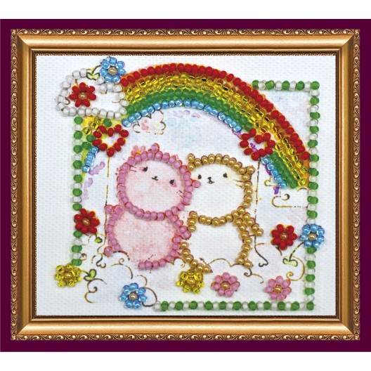 Magnets Bead embroidery kit Dreamers, AMA-146 by Abris Art - buy online! ✿ Fast delivery ✿ Factory price ✿ Wholesale and retail ✿ Purchase Kits for embroidery magnets with beads on canvas