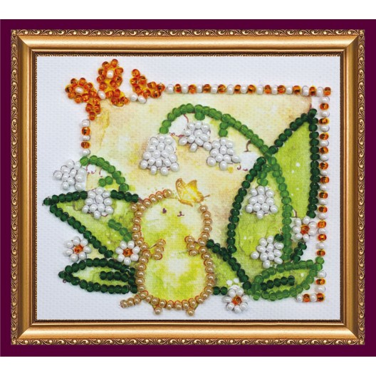 Magnets Bead embroidery kit May Lilies, AMA-148 by Abris Art - buy online! ✿ Fast delivery ✿ Factory price ✿ Wholesale and retail ✿ Purchase Kits for embroidery magnets with beads on canvas