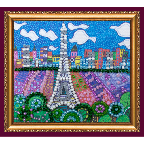 Magnets Bead embroidery kit Paris, AMA-154 by Abris Art - buy online! ✿ Fast delivery ✿ Factory price ✿ Wholesale and retail ✿ Purchase Kits for embroidery magnets with beads on canvas