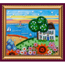 Magnets Bead embroidery kit Hello, sea