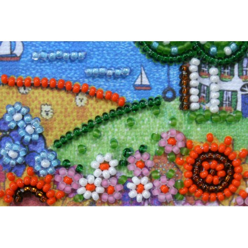 Magnets Bead embroidery kit Hello, sea, AMA-158 by Abris Art - buy online! ✿ Fast delivery ✿ Factory price ✿ Wholesale and retail ✿ Purchase Kits for embroidery magnets with beads on canvas