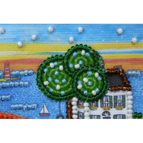 Magnets Bead embroidery kit Hello, sea, AMA-158 by Abris Art - buy online! ✿ Fast delivery ✿ Factory price ✿ Wholesale and retail ✿ Purchase Kits for embroidery magnets with beads on canvas