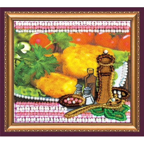 Magnets Bead embroidery kit Bon Appetit, AMA-161 by Abris Art - buy online! ✿ Fast delivery ✿ Factory price ✿ Wholesale and retail ✿ Purchase Kits for embroidery magnets with beads on canvas