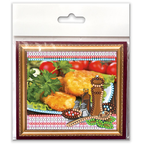 Magnets Bead embroidery kit Bon Appetit, AMA-161 by Abris Art - buy online! ✿ Fast delivery ✿ Factory price ✿ Wholesale and retail ✿ Purchase Kits for embroidery magnets with beads on canvas