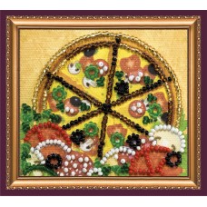 Magnets Bead embroidery kit Pizza