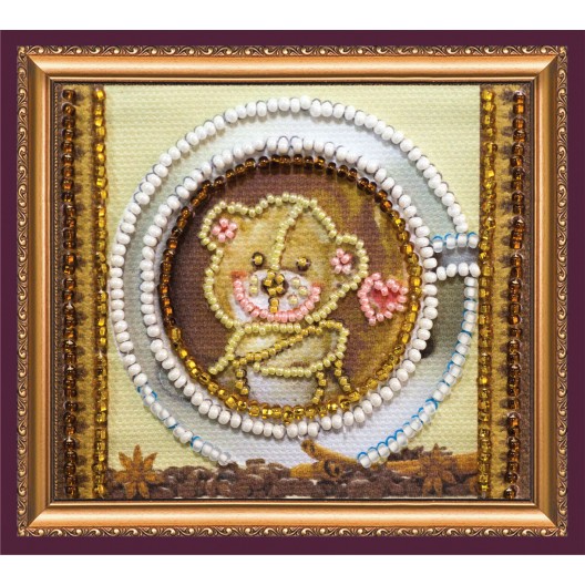 Magnets Bead embroidery kit Mishkin smile, AMA-164 by Abris Art - buy online! ✿ Fast delivery ✿ Factory price ✿ Wholesale and retail ✿ Purchase Kits for embroidery magnets with beads on canvas