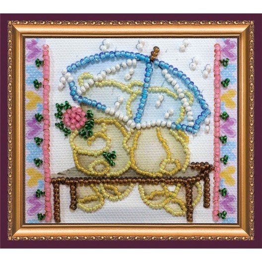 Magnets Bead embroidery kit Umbrella and Flower, AMA-165 by Abris Art - buy online! ✿ Fast delivery ✿ Factory price ✿ Wholesale and retail ✿ Purchase Kits for embroidery magnets with beads on canvas