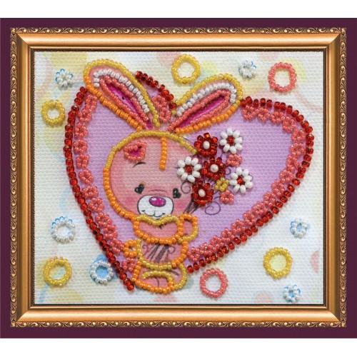 Magnets Bead embroidery kit Bunny, AMA-166 by Abris Art - buy online! ✿ Fast delivery ✿ Factory price ✿ Wholesale and retail ✿ Purchase Kits for embroidery magnets with beads on canvas