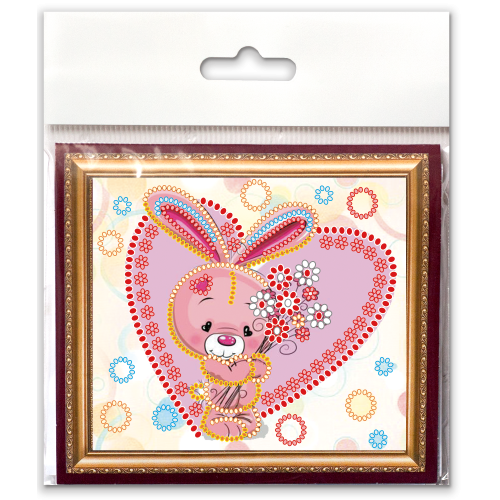 Magnets Bead embroidery kit Bunny, AMA-166 by Abris Art - buy online! ✿ Fast delivery ✿ Factory price ✿ Wholesale and retail ✿ Purchase Kits for embroidery magnets with beads on canvas