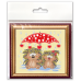 Magnets Bead embroidery kit Hedgehogs under an umbrella, AMA-168 by Abris Art - buy online! ✿ Fast delivery ✿ Factory price ✿ Wholesale and retail ✿ Purchase Kits for embroidery magnets with beads on canvas