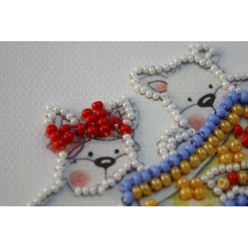 Magnets Bead embroidery kit Naughty children, AMA-174 by Abris Art - buy online! ✿ Fast delivery ✿ Factory price ✿ Wholesale and retail ✿ Purchase Kits for embroidery magnets with beads on canvas