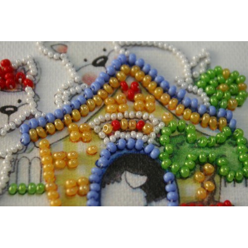 Magnets Bead embroidery kit Naughty children, AMA-174 by Abris Art - buy online! ✿ Fast delivery ✿ Factory price ✿ Wholesale and retail ✿ Purchase Kits for embroidery magnets with beads on canvas