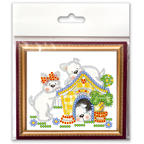 Magnets Bead embroidery kit Naughty children, AMA-174 by Abris Art - buy online! ✿ Fast delivery ✿ Factory price ✿ Wholesale and retail ✿ Purchase Kits for embroidery magnets with beads on canvas