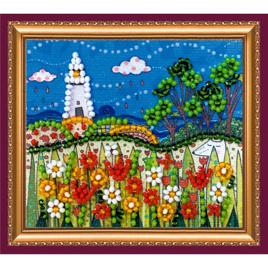 Magnets Bead embroidery kit Flower sea, AMA-177 by Abris Art - buy online! ✿ Fast delivery ✿ Factory price ✿ Wholesale and retail ✿ Purchase Kits for embroidery magnets with beads on canvas