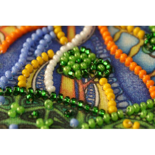 Magnets Bead embroidery kit Life-giving sun, AMA-179 by Abris Art - buy online! ✿ Fast delivery ✿ Factory price ✿ Wholesale and retail ✿ Purchase Kits for embroidery magnets with beads on canvas