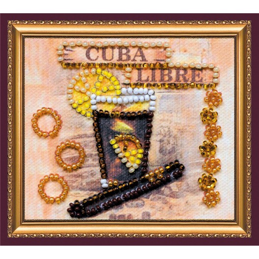 Magnets Bead embroidery kit Cuba Libre, AMA-182 by Abris Art - buy online! ✿ Fast delivery ✿ Factory price ✿ Wholesale and retail ✿ Purchase Kits for embroidery magnets with beads on canvas