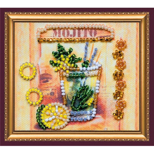 Magnets Bead embroidery kit Mojito, AMA-183 by Abris Art - buy online! ✿ Fast delivery ✿ Factory price ✿ Wholesale and retail ✿ Purchase Kits for embroidery magnets with beads on canvas