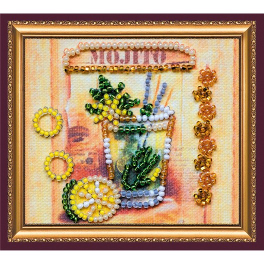 Magnets Bead embroidery kit Mojito, AMA-183 by Abris Art - buy online! ✿ Fast delivery ✿ Factory price ✿ Wholesale and retail ✿ Purchase Kits for embroidery magnets with beads on canvas