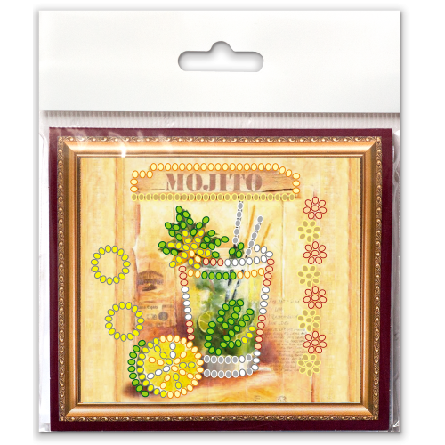 Magnets Bead embroidery kit Mojito, AMA-183 by Abris Art - buy online! ✿ Fast delivery ✿ Factory price ✿ Wholesale and retail ✿ Purchase Kits for embroidery magnets with beads on canvas