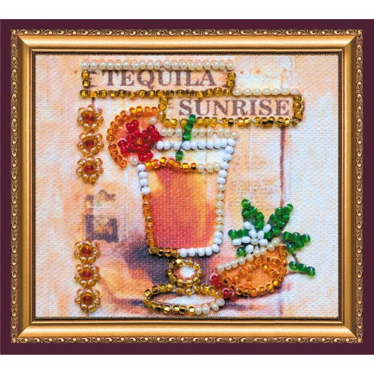 Magnets Bead embroidery kit Tequila Sunrise, AMA-185 by Abris Art - buy online! ✿ Fast delivery ✿ Factory price ✿ Wholesale and retail ✿ Purchase Kits for embroidery magnets with beads on canvas