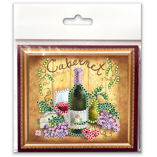 Magnets Bead embroidery kit Caberne, AMA-187 by Abris Art - buy online! ✿ Fast delivery ✿ Factory price ✿ Wholesale and retail ✿ Purchase Kits for embroidery magnets with beads on canvas