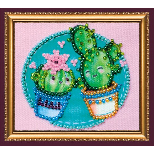 Magnets Bead embroidery kit Little cacti, AMA-188 by Abris Art - buy online! ✿ Fast delivery ✿ Factory price ✿ Wholesale and retail ✿ Purchase Kits for embroidery magnets with beads on canvas