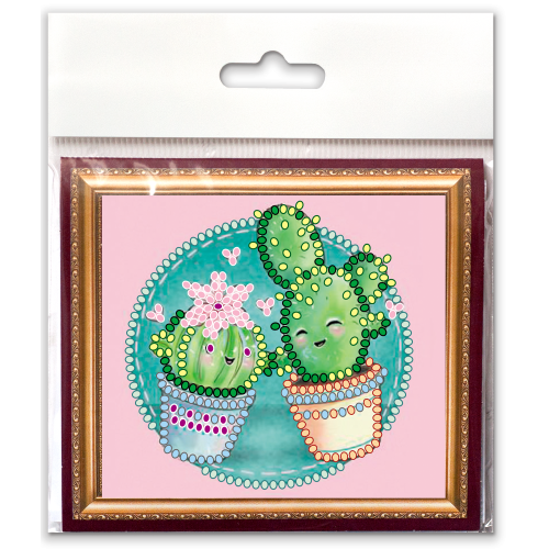 Magnets Bead embroidery kit Little cacti, AMA-188 by Abris Art - buy online! ✿ Fast delivery ✿ Factory price ✿ Wholesale and retail ✿ Purchase Kits for embroidery magnets with beads on canvas