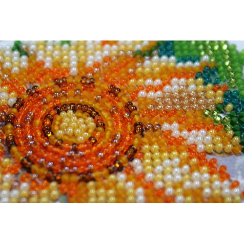 Mid-sized bead embroidery kit Sunny mood (Flowers), AMB-001 by Abris Art - buy online! ✿ Fast delivery ✿ Factory price ✿ Wholesale and retail ✿ Purchase Sets MIDI for beadwork