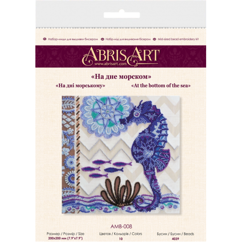 Mid-sized bead embroidery kit At the bottom of the sea (Deco Scenes), AMB-008 by Abris Art - buy online! ✿ Fast delivery ✿ Factory price ✿ Wholesale and retail ✿ Purchase Sets MIDI for beadwork