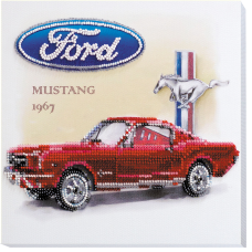 Mid-sized bead embroidery kit Ford Mustang 1967 (Retro)