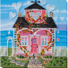 Mid-sized bead embroidery kit Where love lives (Romanticism)