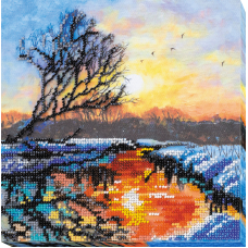 Mid-sized bead embroidery kit Dawn of the evening (Landscapes)