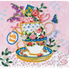 Mid-sized bead embroidery kit Tea meeting (Household stories)