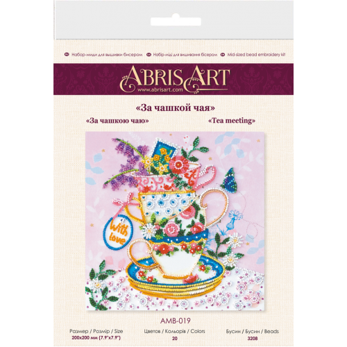 Mid-sized bead embroidery kit Tea meeting (Household stories), AMB-019 by Abris Art - buy online! ✿ Fast delivery ✿ Factory price ✿ Wholesale and retail ✿ Purchase Sets MIDI for beadwork